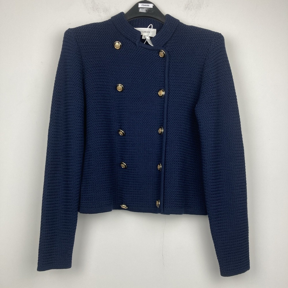Ba&sh Womens Louman Cardigan in Navy Marine Size 2 - Picture 6 of 10